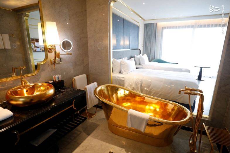 نخستین هتل با روکش طلا در جهان+عکس