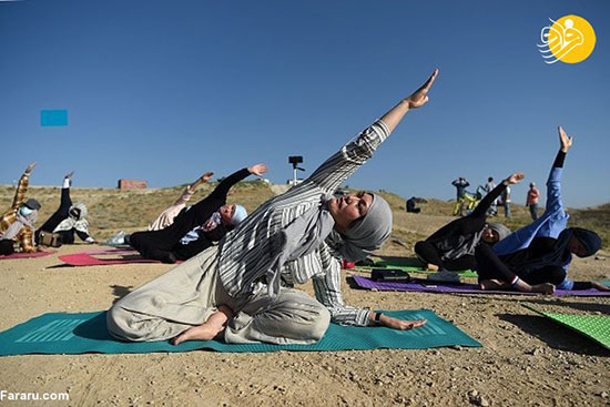 تمرین یوگا توسط زنان افغان +عکس