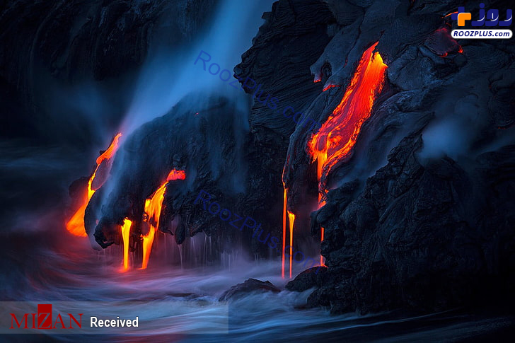فوران آتشفشان های زیر آب +عکس