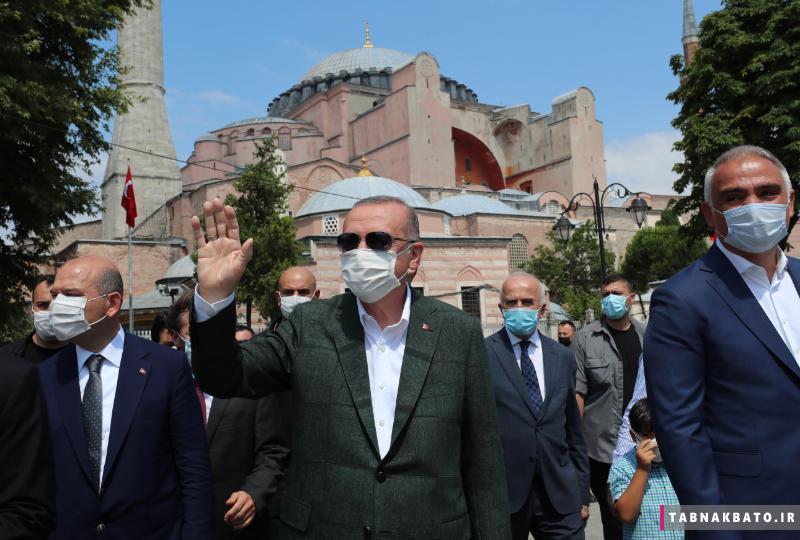بازدید اردوغان از ایاصوفیه بعد ار تصمیم جنجالی