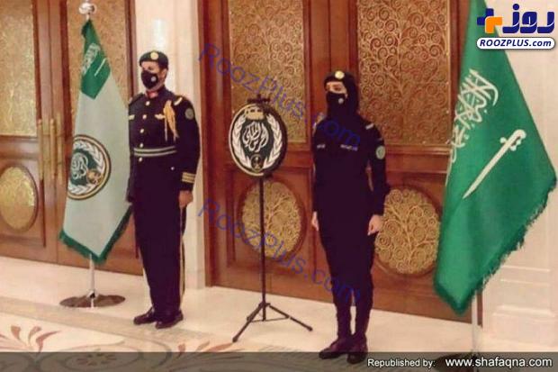 یک زن محافظ پادشاه عربستان شد +عکس
