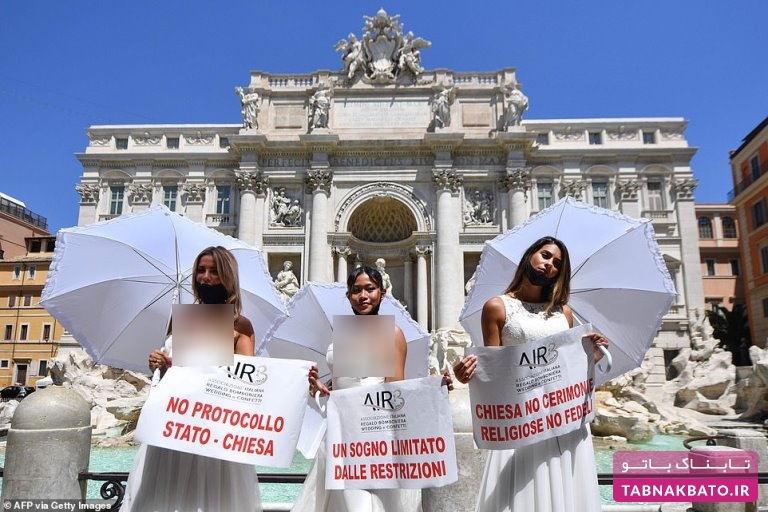 تظاهرات اعتراضی عروس‌ها در رم