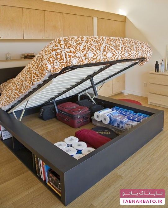 ایده‌هایی برای استفاده‌ی بهینه از فضای زیر تخت خواب