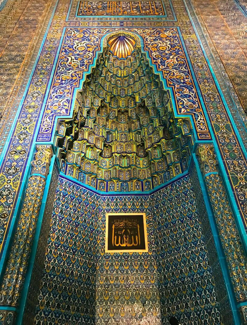 زیباترین مسجد ترکیه، کار استادکاران ایرانی + عکس