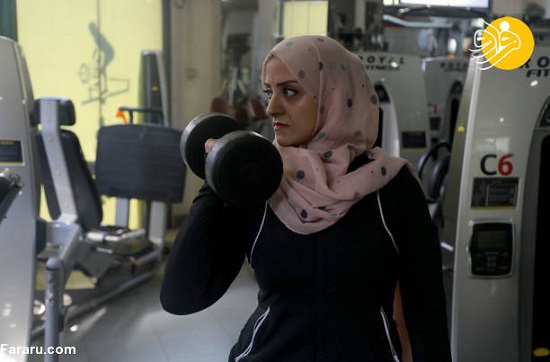نخستین مربی زن رشته بدنسازی در غزه +عکس