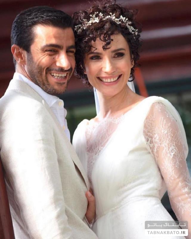 لباس عروس ساده و زیبای بازیگر معروف ترکیه‌ای