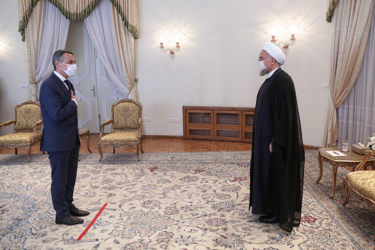 خط قرمز روحانی برای وزیر خارجه سوئیس +عکس