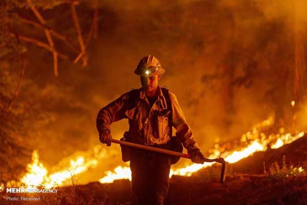 تصاویری از بحران آتش‌سوزی در آمریکا