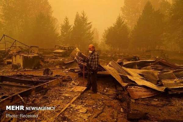 تصاویری از بحران آتش‌سوزی در آمریکا