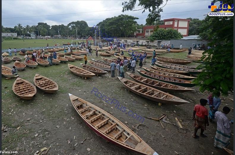 بازار سنتی قایق ‌فروشان بنگلادش +عکس