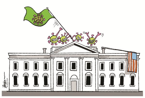 کرونا بالاخره کاخ سفید رو تسخیر کرد!