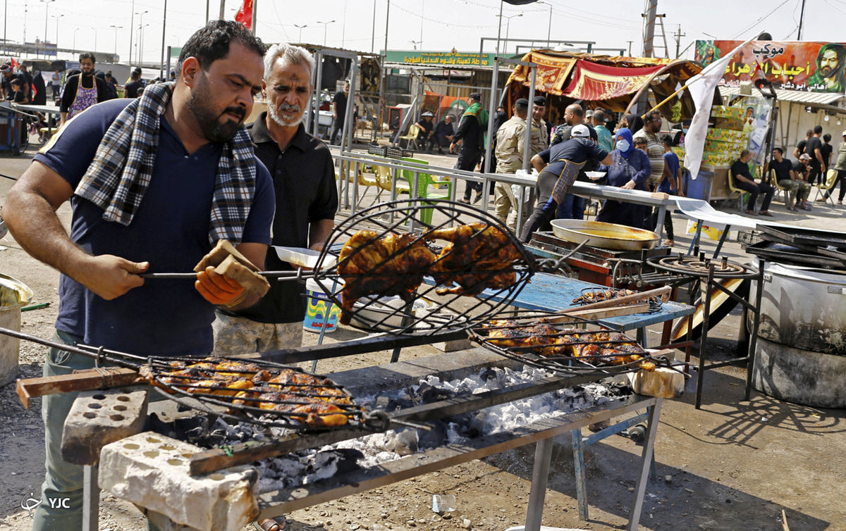 پذیرایی های لاکچری عراقی ها در مسیر زائران اربعین +تصاویر
