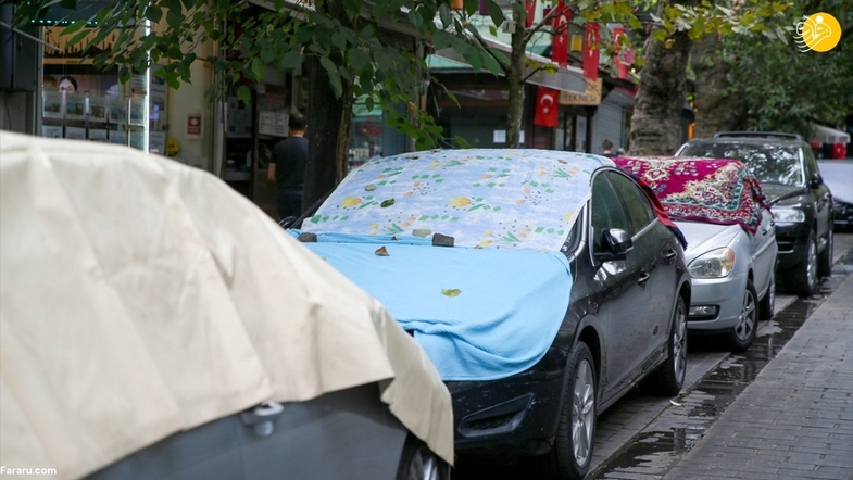 استتار خودروها در استانبول از ترس خسارت تگرگ +عکس