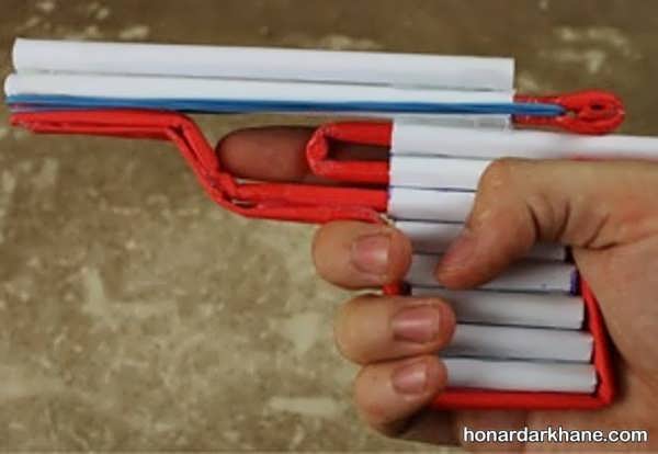 ساخت تفنگ کاغذی ساده و جالب به سه روش متفاوت و راحت