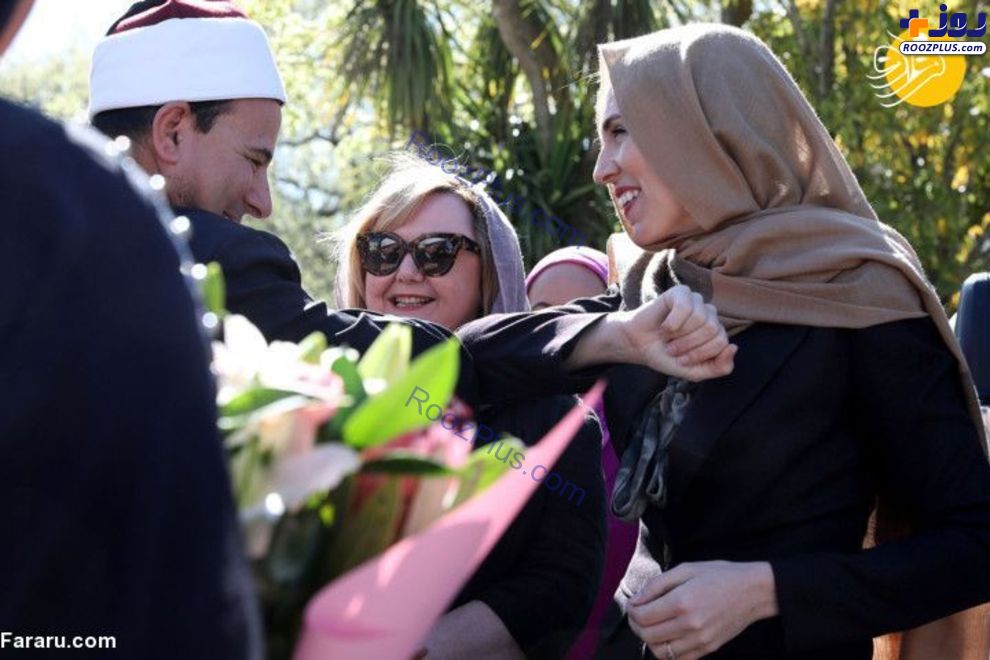 حجاب نخست وزیر نیوزیلند در مراسم یادبود