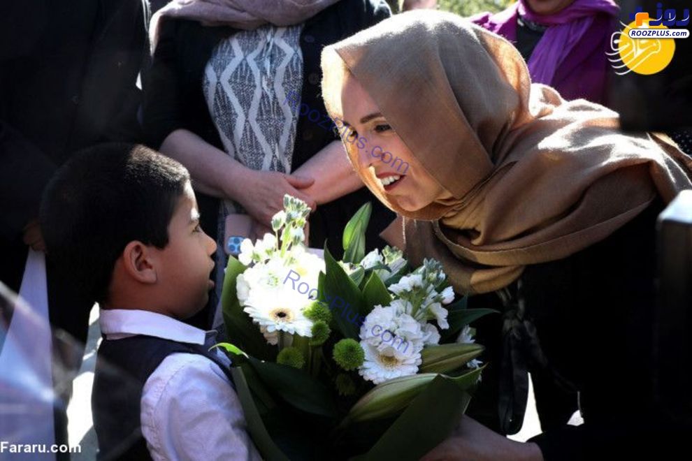 حجاب نخست وزیر نیوزیلند در مراسم یادبود