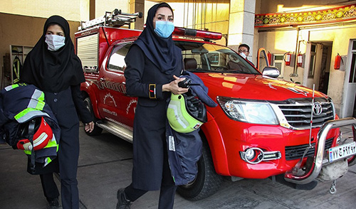اولین گروه زنان آتش‌نشان در شیراز+عکس