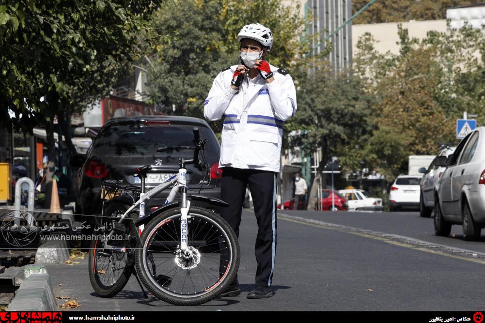 پلیس دوچرخه سوار در تهران + عکس