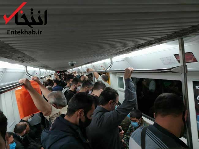 وضعیت امروز متروی تهران در ایام شیوع کرونا +عکس