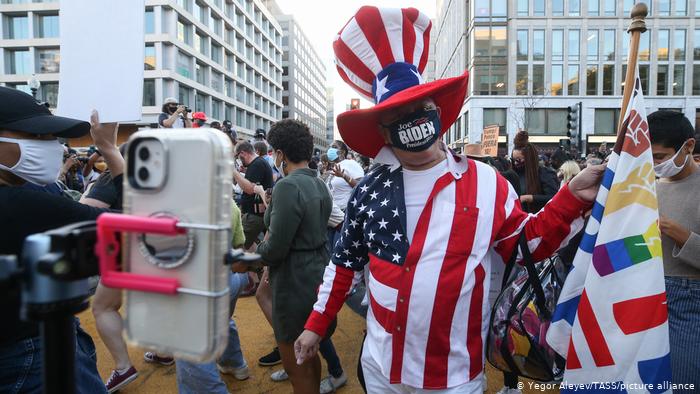 خیابان‌های آمریکا پس از اعلام پیروزی جو بایدن