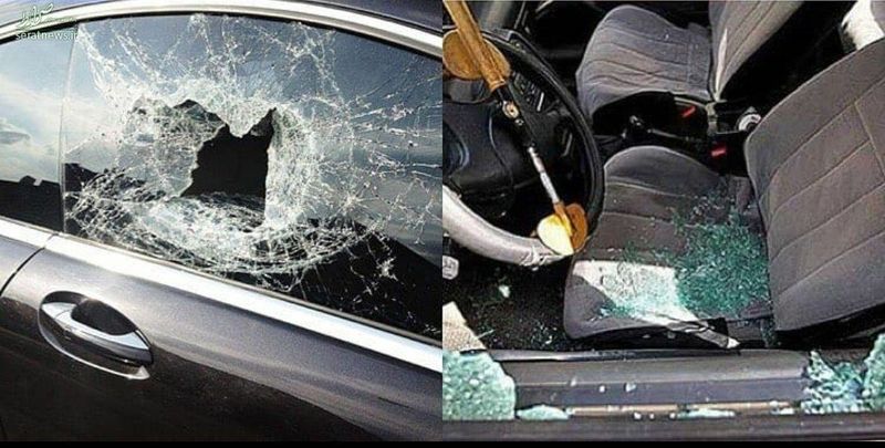 حمله به خودروی پرسپولیسی جنجالی +عکس