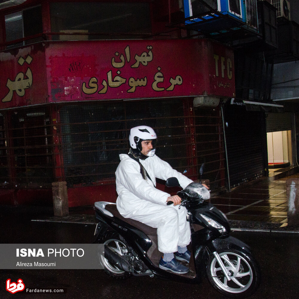 پوشش ضد کرونایی عجیب مرد تهرانی +عکس