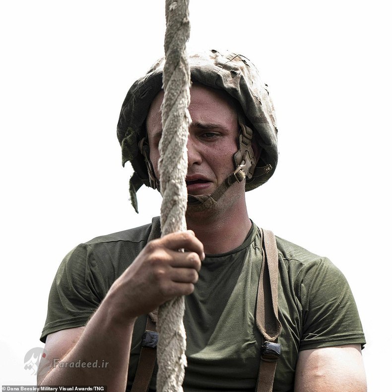 اشک نظامی آمریکایی از سختی تمرین ها+ عکس