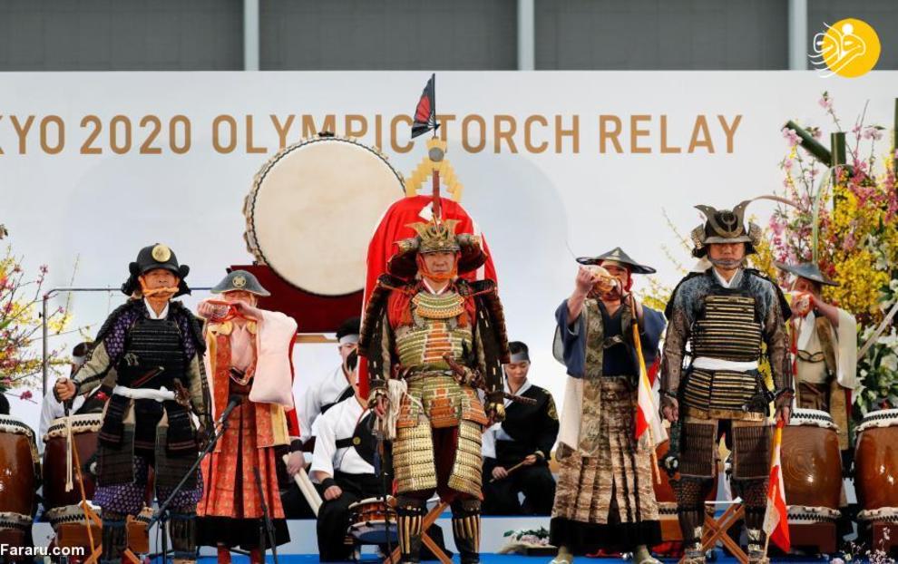 مراسم حمل مشعل المپیک در ژاپن + عکس