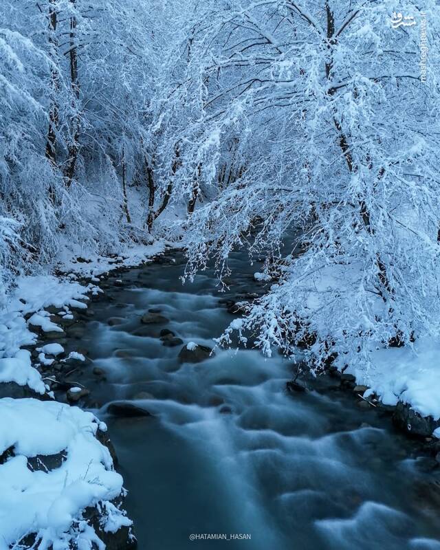 رودخانه‌ زمستانی در شهسوار