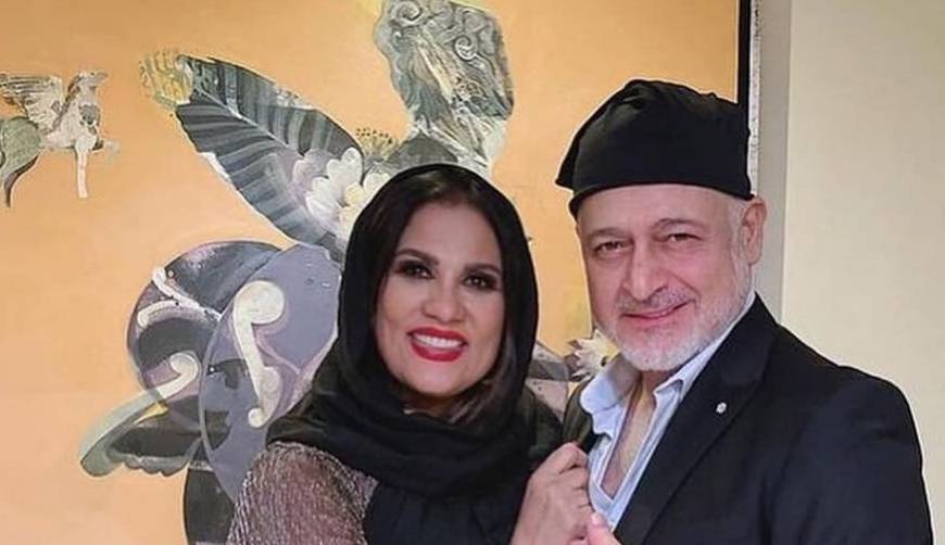 مجید مشیری در کنار همسرش
