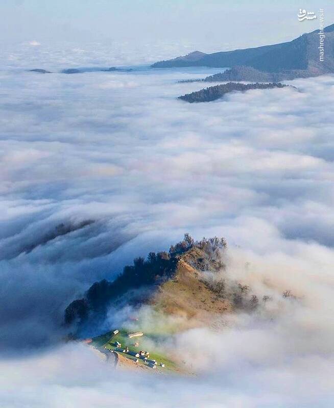 شهری پنهان شده زیر ابرها