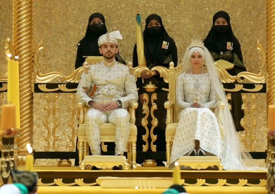 تصاویر عروسی مجلل دختر سلطان برونئی در جشنی یک هفته ای