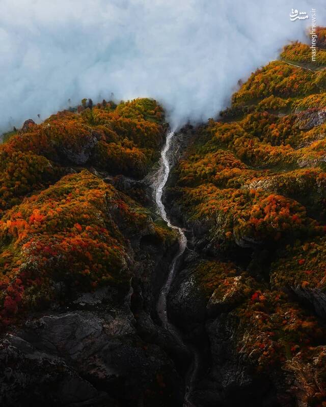 قابی زیبا از دره درفک در گیلان