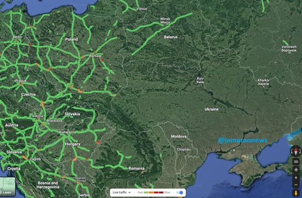 گوگل نقشه‌هایش در اوکراین را از کار انداخت