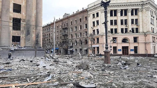 قاب‌های تاثیرگذار از گلوله‌باران شهر خارکف