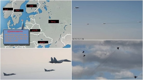 اولین تصاویر از جنگنده‌های روسیه در آسمان سوئد