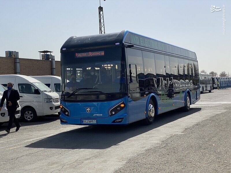رونمایی از نخستین اتوبوس برقی ایرانی +عکس