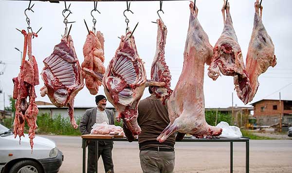 فروش گوشت کنار جاده در مازندران