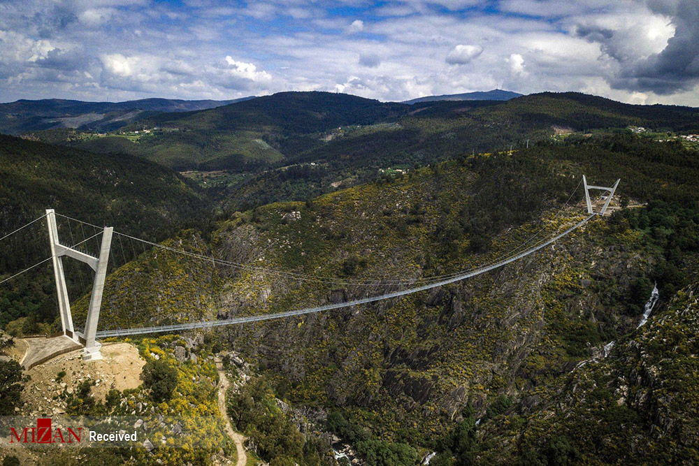 طولانی‌ترین پل معلق پیاده جهان در پرتغال + عکس