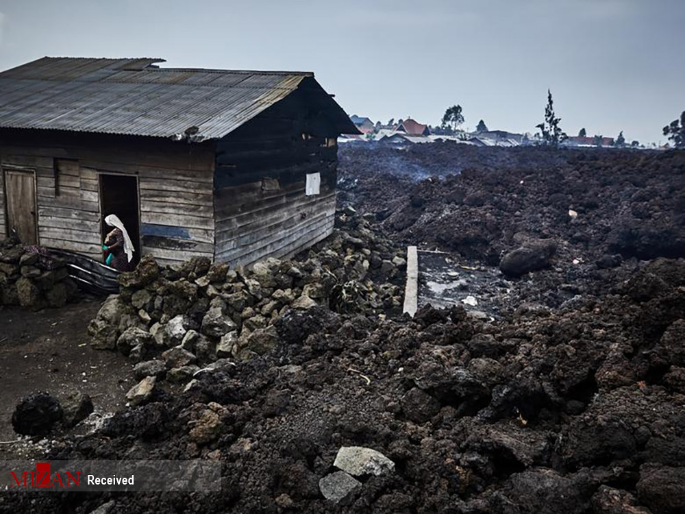 بی خانمان شدن به خاطر فعالیت آتشفشان کوه نیراگونگو + عکس