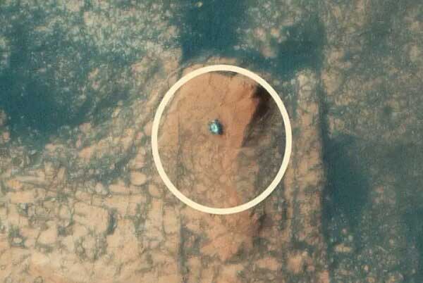 اولین عکس هوایی از کوهنوردی مریخ‌نورد کنجکاوی