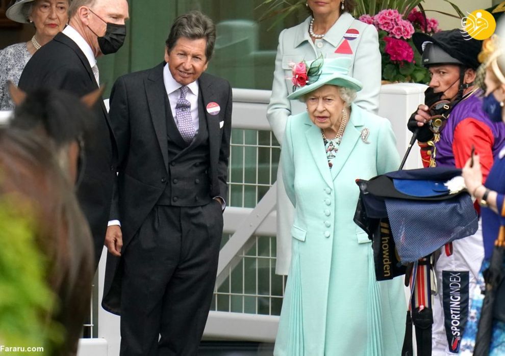 حضور ملکه انگلیس در مسابقه اسب دوانی + عکس