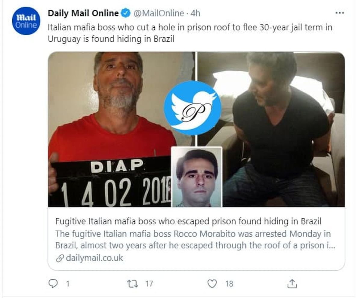 رهبر مافیای ایتالیا در برزیل دستگیر شد+ عکس