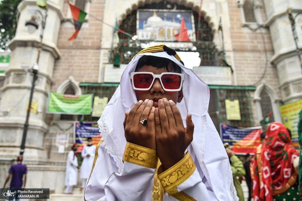 تیپ مسلمان هندی در نماز عید قربان + عکس