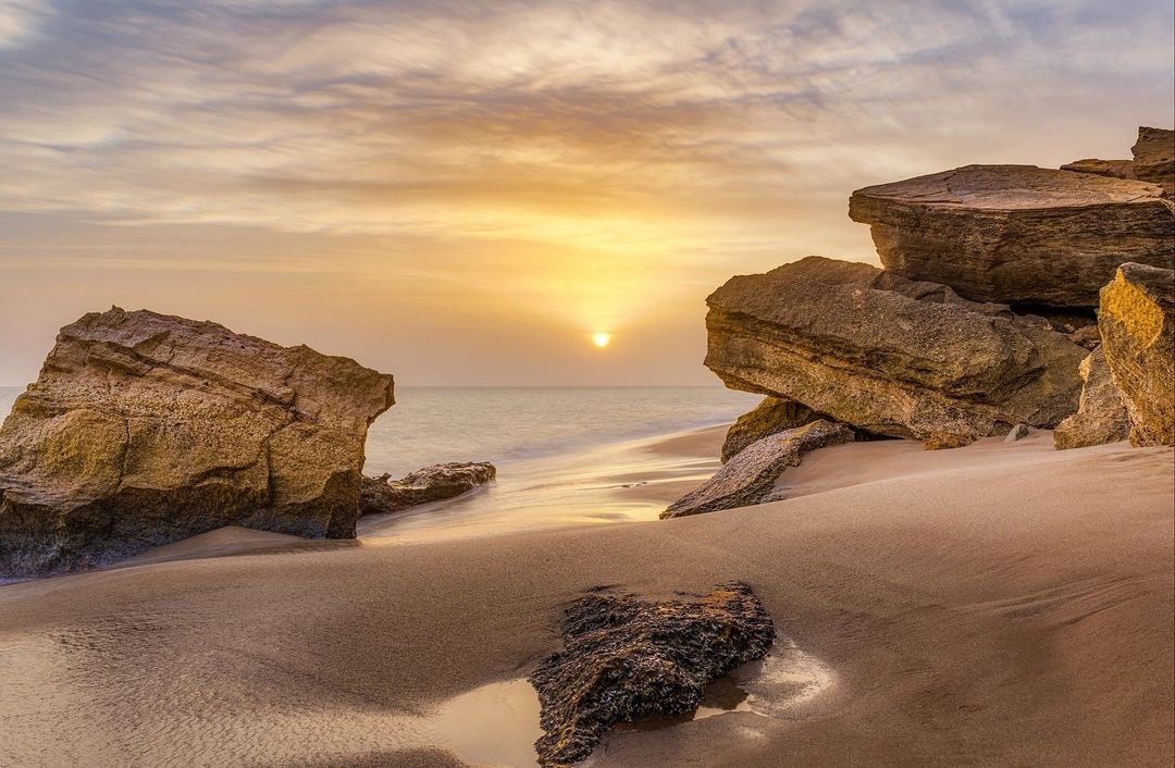 نمایی از ساحل چابهار دریای عمان