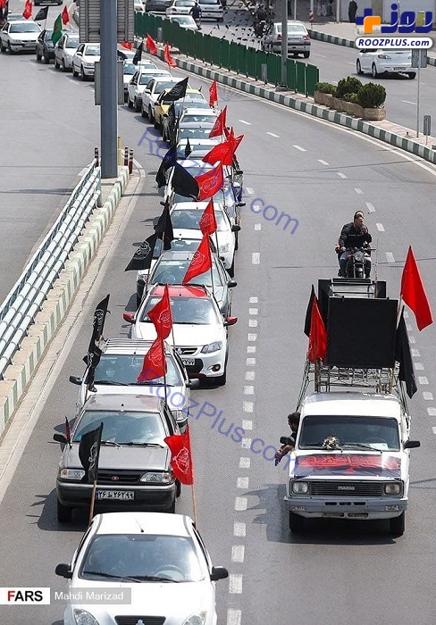 دسته عزاداری خودرویی در تهران