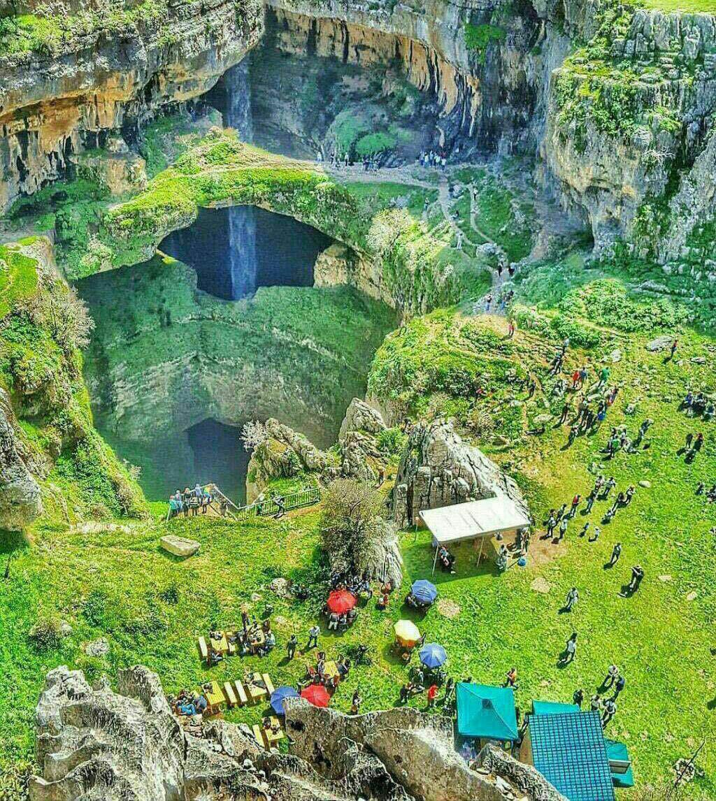 آبشار دیدنی و بهشتی باتارا جرج در لبنان + عکس