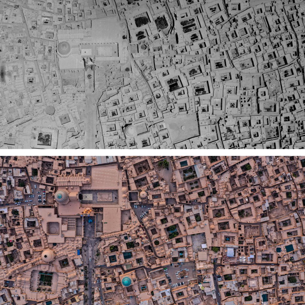 تصویر هوایی از بافت تاریخی یزد؛ ثبات 65 ساله
