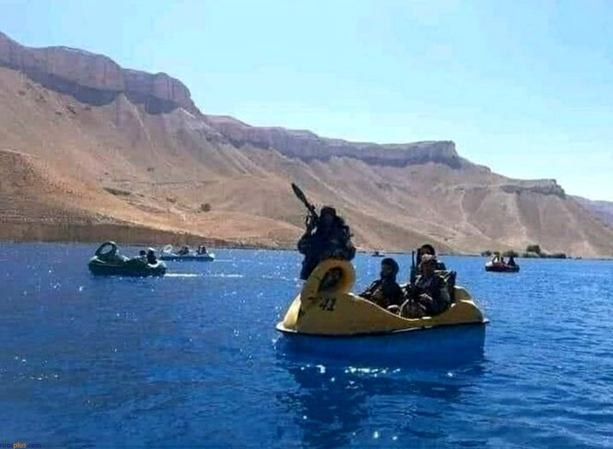 قایق سواری طالبان با آرپی‌جی در شهربازی+عکس