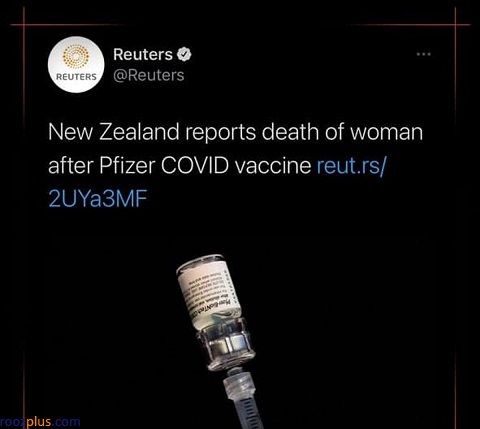 مرگ یک زن در اثر تزریق واکسن فایزر در نیوزلند